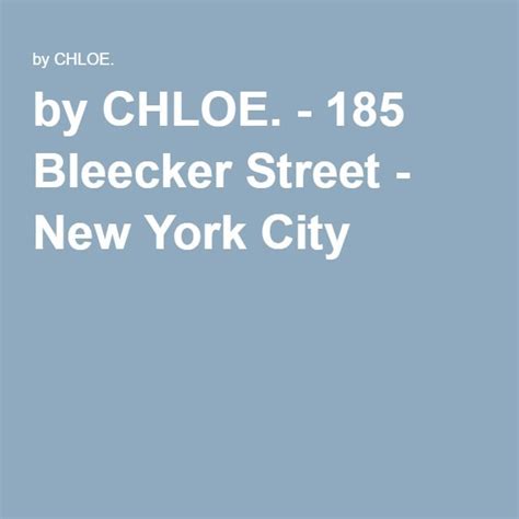 chloe bleecker